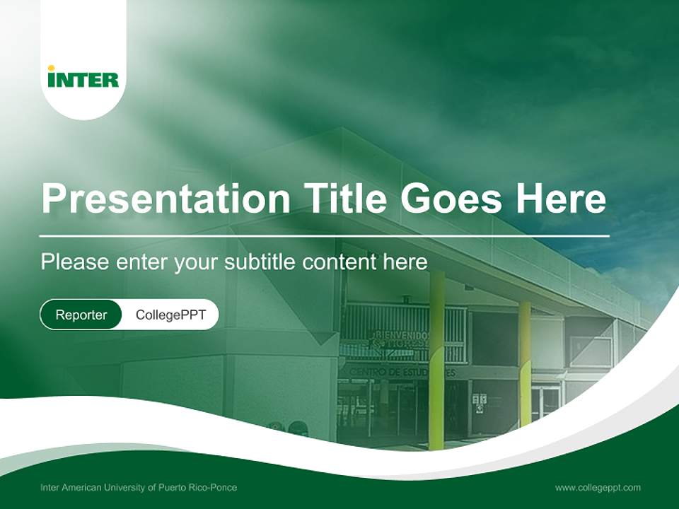 Inter American University of Puerto Rico-Ponce Lecture Sharing and Networking Event PPT Template4:3 ratio PPT effect preview image4