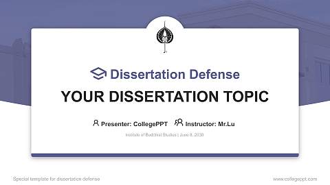Institute of Buddhist Studies Graduation Thesis Defense PPT Template