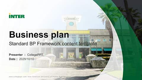 Inter American University of Puerto Rico-Bayamon Competition/Entrepreneurship Contest PPT Template