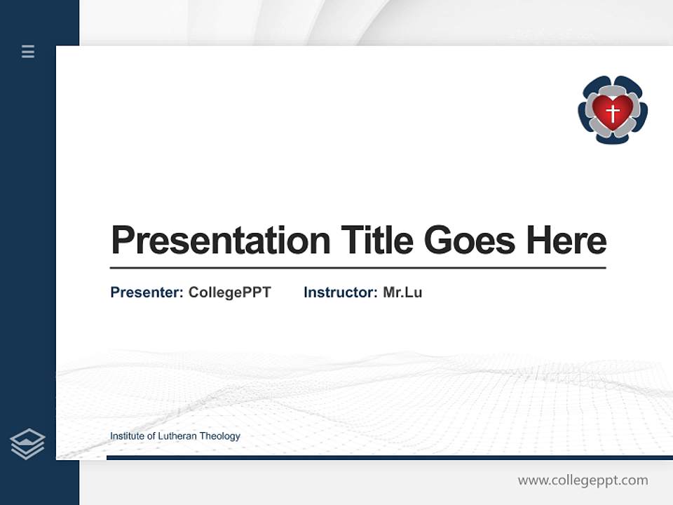 Institute of Lutheran Theology Thesis Proposal/Graduation Defense PPT Template4:3 ratio PPT effect preview image5