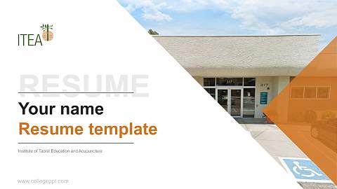Institute of Taoist Education and Acupuncture Resume PPT Template