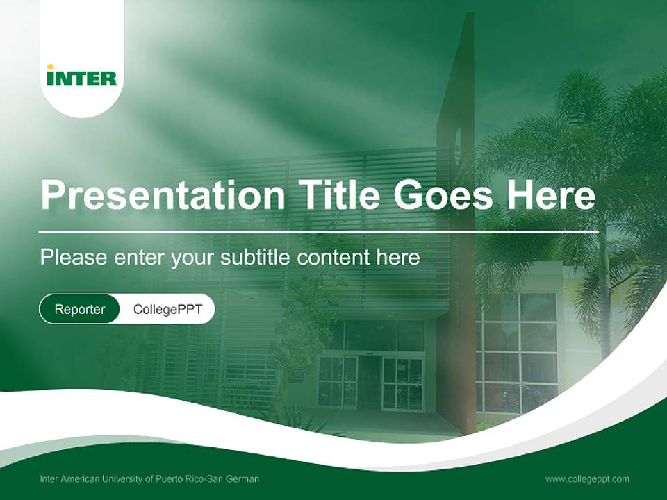 Inter American University of Puerto Rico-San German Lecture Sharing and Networking Event PPT Template4:3 ratio PPT effect preview image4