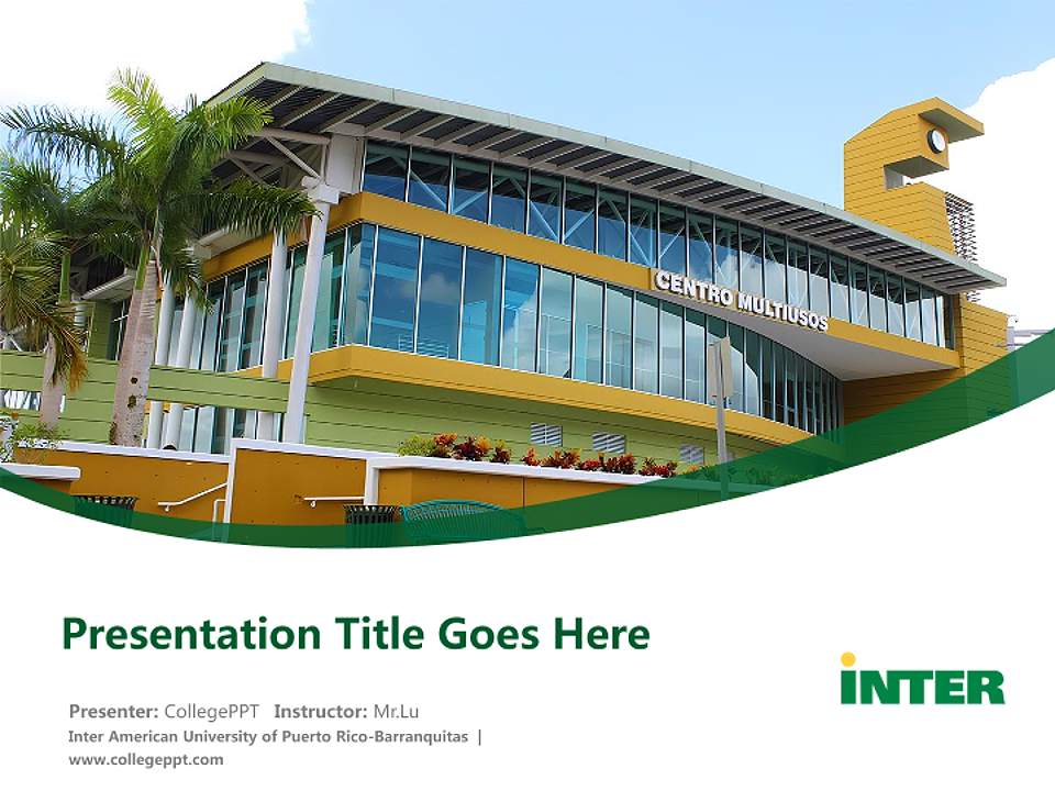 Inter American University of Puerto Rico-Barranquitas Course/Courseware Creation PPT Template4:3 ratio PPT effect preview image5