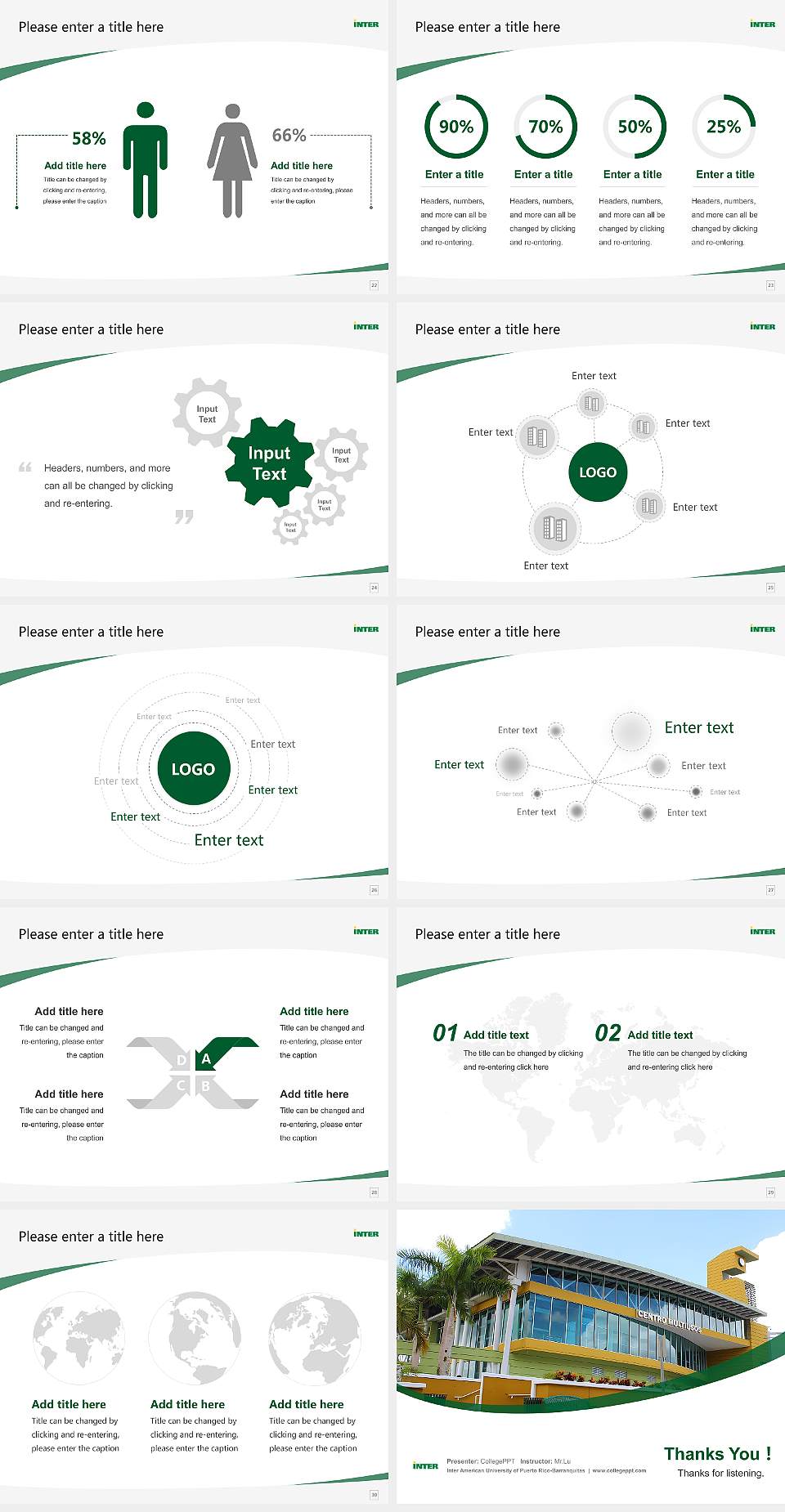 Inter American University of Puerto Rico-Barranquitas Course/Courseware Creation PPT Template4:3 ratio PPT effect preview image4