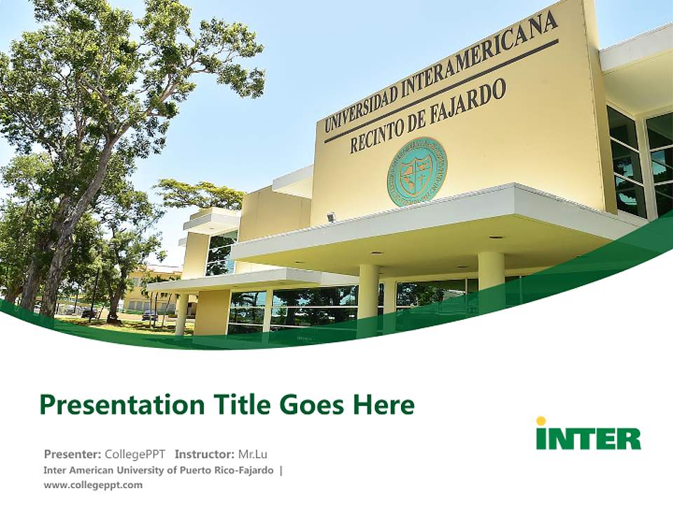 Inter American University of Puerto Rico-Fajardo Course/Courseware Creation PPT Template4:3 ratio PPT effect preview image5