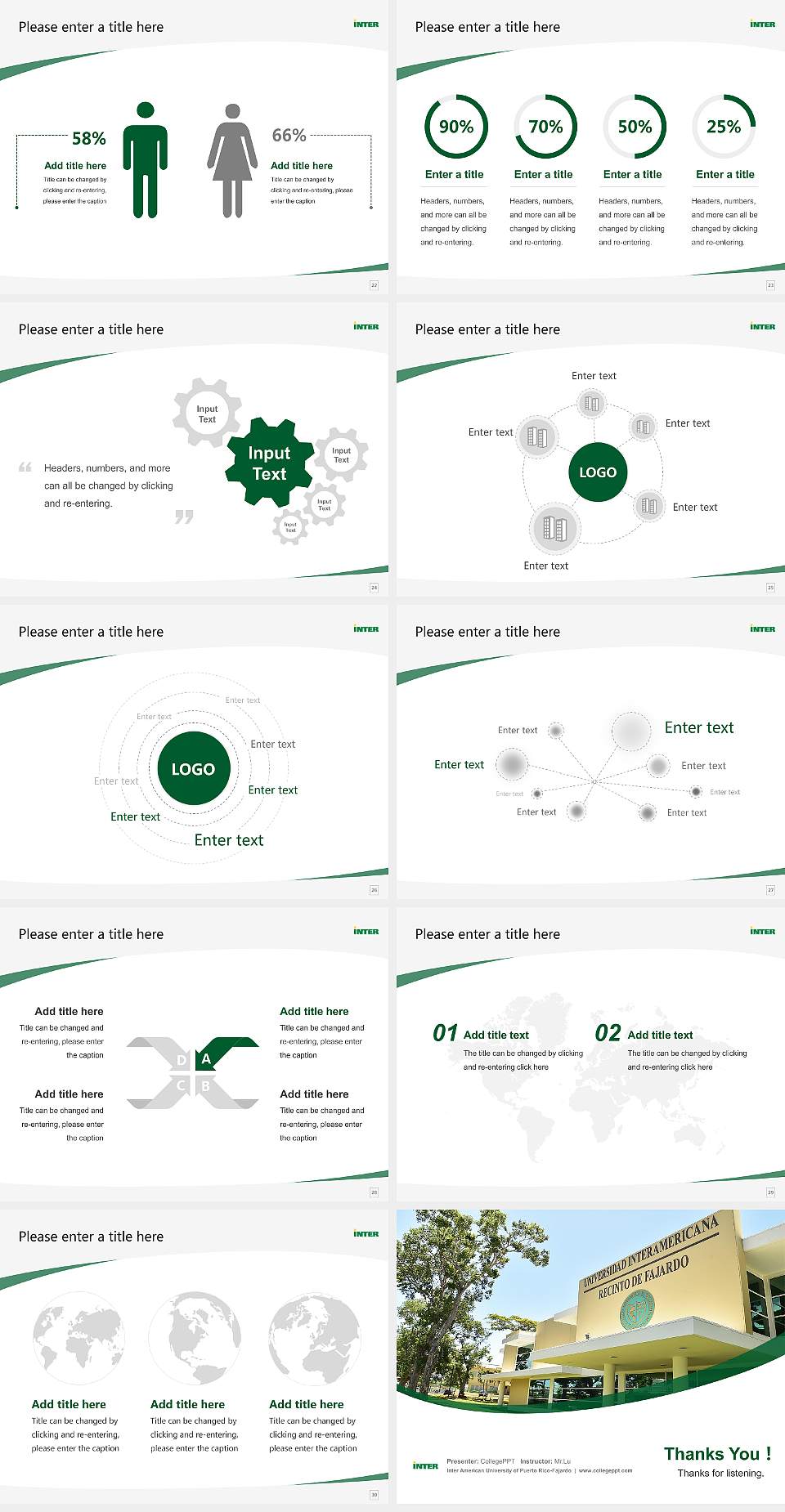 Inter American University of Puerto Rico-Fajardo Course/Courseware Creation PPT Template4:3 ratio PPT effect preview image4