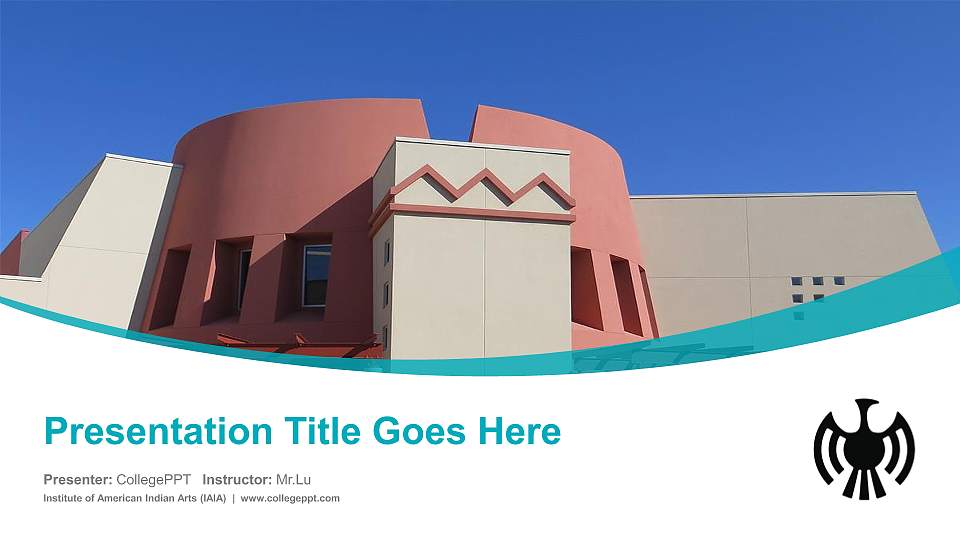 Institute of American Indian Arts (IAIA) Course/Courseware Creation PPT Template16:9 ratio PPT effect preview image