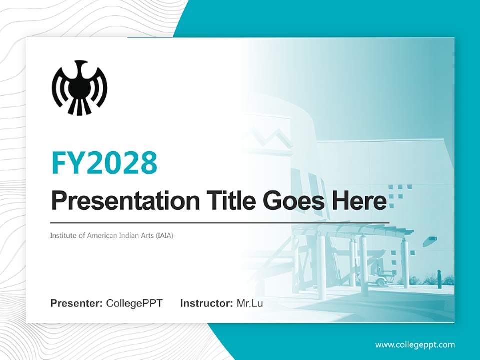 Institute of American Indian Arts (IAIA) Academic Presentation/Research Findings Report PPT Template4:3 ratio PPT effect preview image5