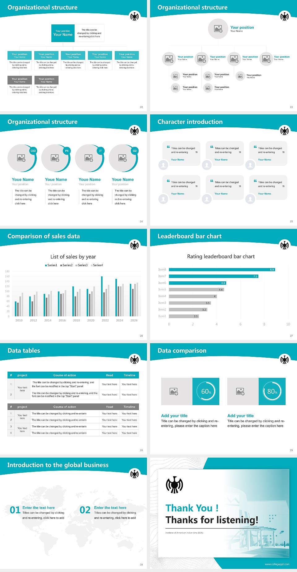 Institute of American Indian Arts (IAIA) Academic Presentation/Research Findings Report PPT Template4:3 ratio PPT effect preview image4