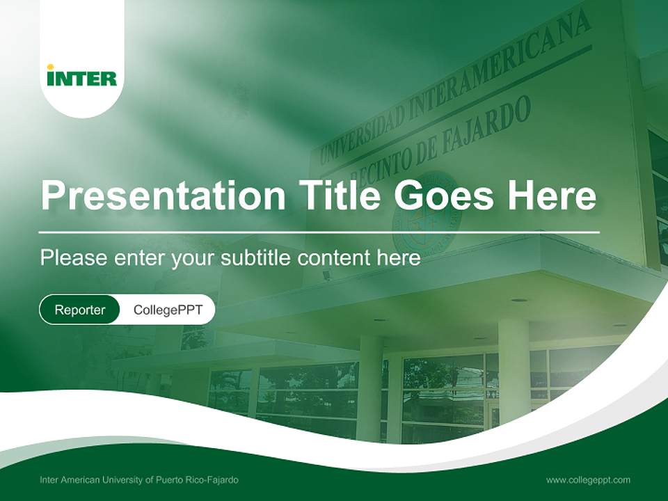 Inter American University of Puerto Rico-Fajardo Lecture Sharing and Networking Event PPT Template4:3 ratio PPT effect preview image4