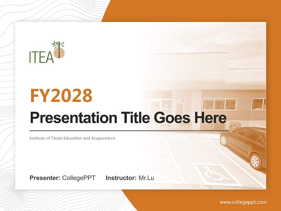 Institute of Taoist Education and Acupuncture Academic Presentation/Research Findings Report PPT Template4:3 ratio PPT effect preview image5