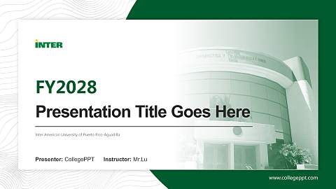 Inter American University of Puerto Rico-Aguadilla Academic Presentation/Research Findings Report PPT Template