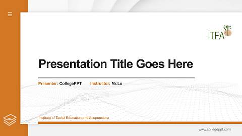 Institute of Taoist Education and Acupuncture Thesis Proposal/Graduation Defense PPT Template