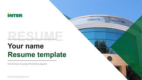 Inter American University of Puerto Rico-Aguadilla Resume PPT Template
