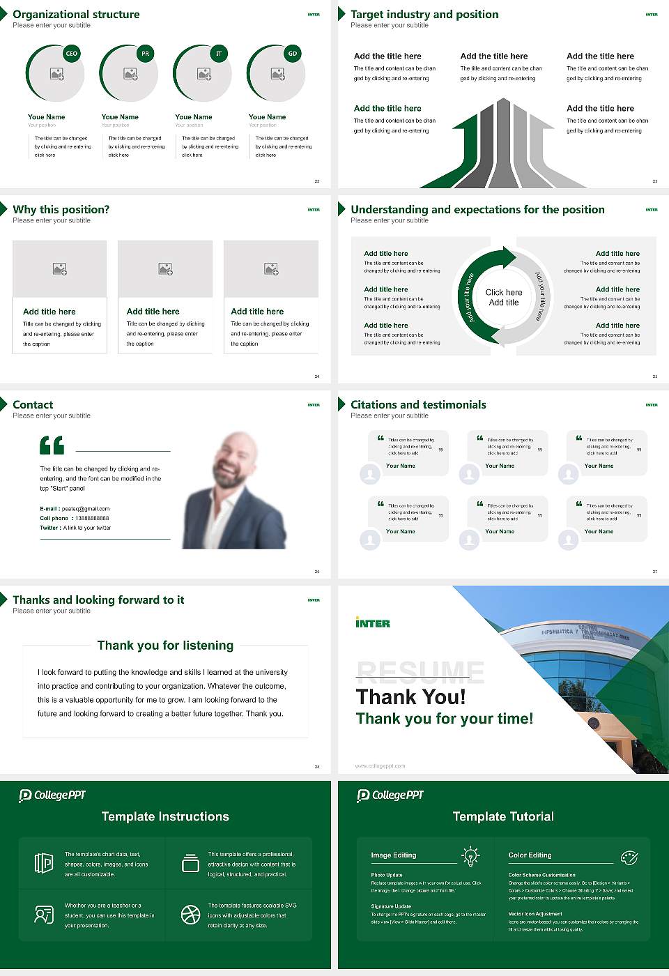 Inter American University of Puerto Rico-Aguadilla Resume PPT Template16:9 ratio PPT effect preview image4