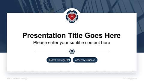 Institute of Lutheran Theology National Scholarship Defense PPT Template