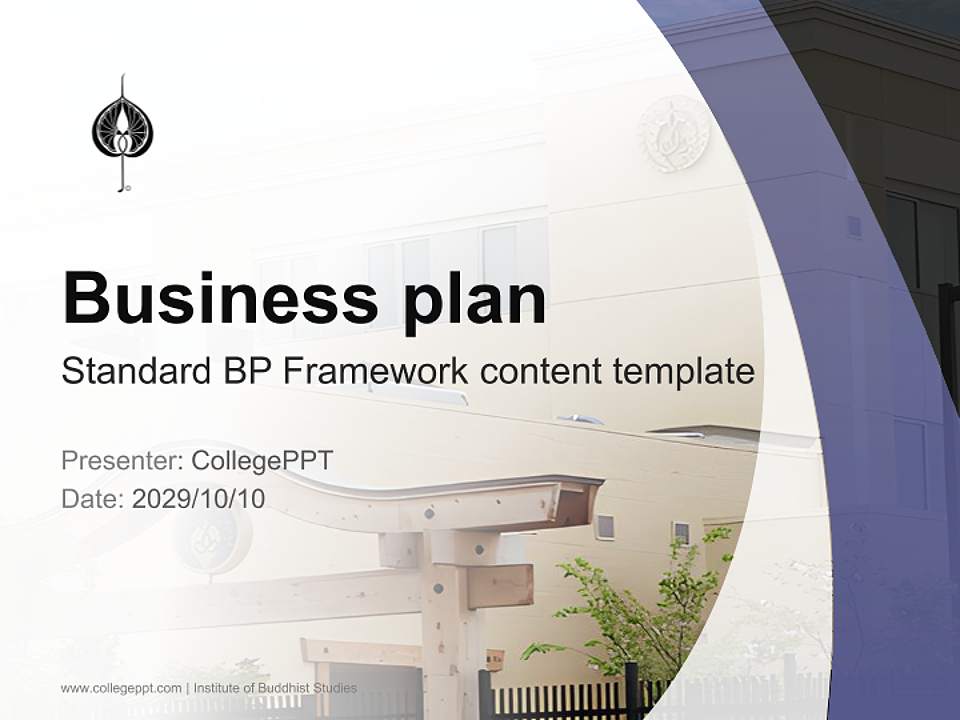 Institute of Buddhist Studies Competition/Entrepreneurship Contest PPT Template4:3 ratio PPT effect preview image9