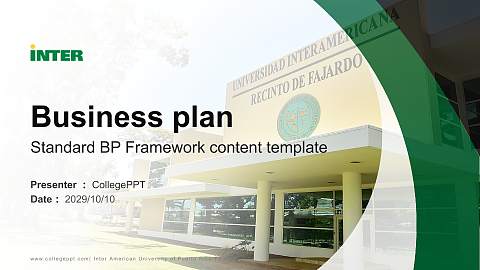 Inter American University of Puerto Rico-Fajardo Competition/Entrepreneurship Contest PPT Template