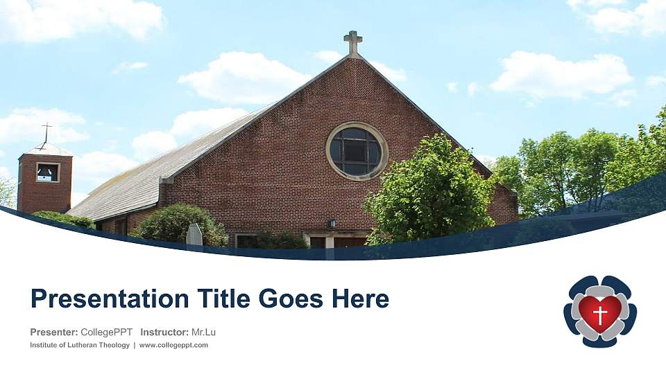 Institute of Lutheran Theology Course/Courseware Creation PPT Template16:9 ratio PPT effect preview image