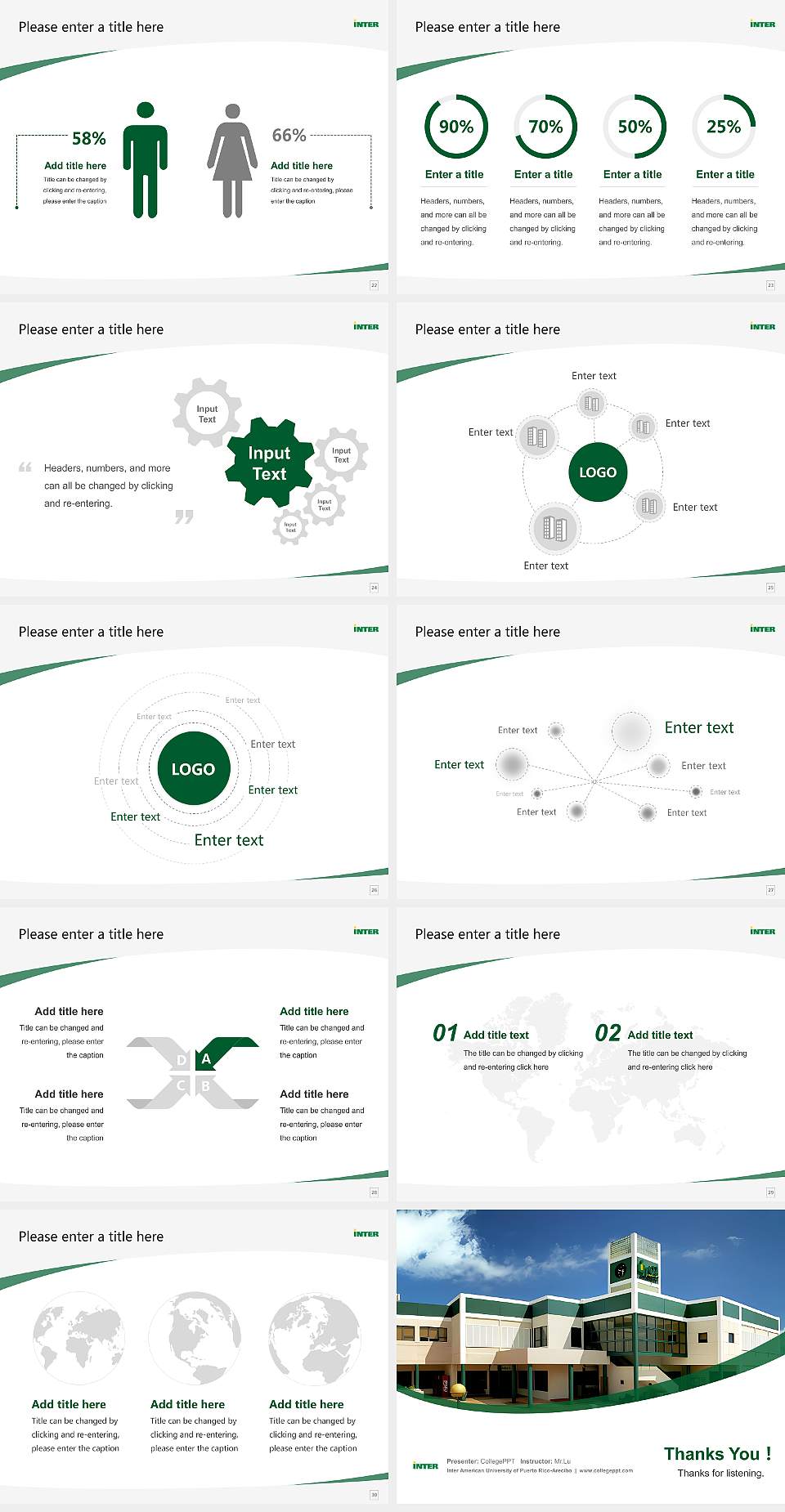 Inter American University of Puerto Rico-Arecibo Course/Courseware Creation PPT Template4:3 ratio PPT effect preview image4