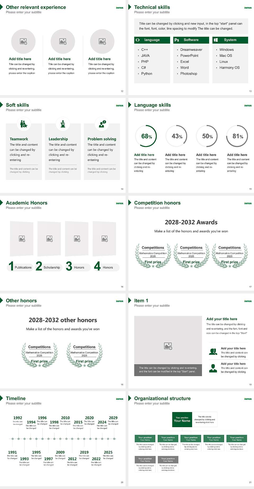 Inter American University of Puerto Rico-Fajardo Resume PPT Template4:3 ratio PPT effect preview image3