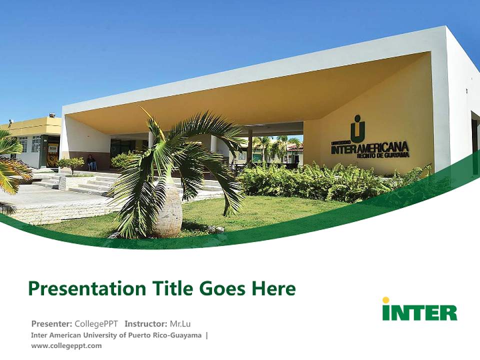 Inter American University of Puerto Rico-Guayama Course/Courseware Creation PPT Template4:3 ratio PPT effect preview image5