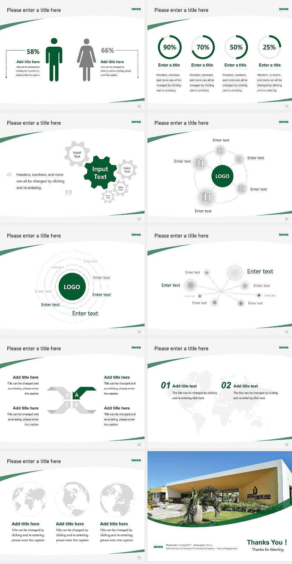 Inter American University of Puerto Rico-Guayama Course/Courseware Creation PPT Template4:3 ratio PPT effect preview image4