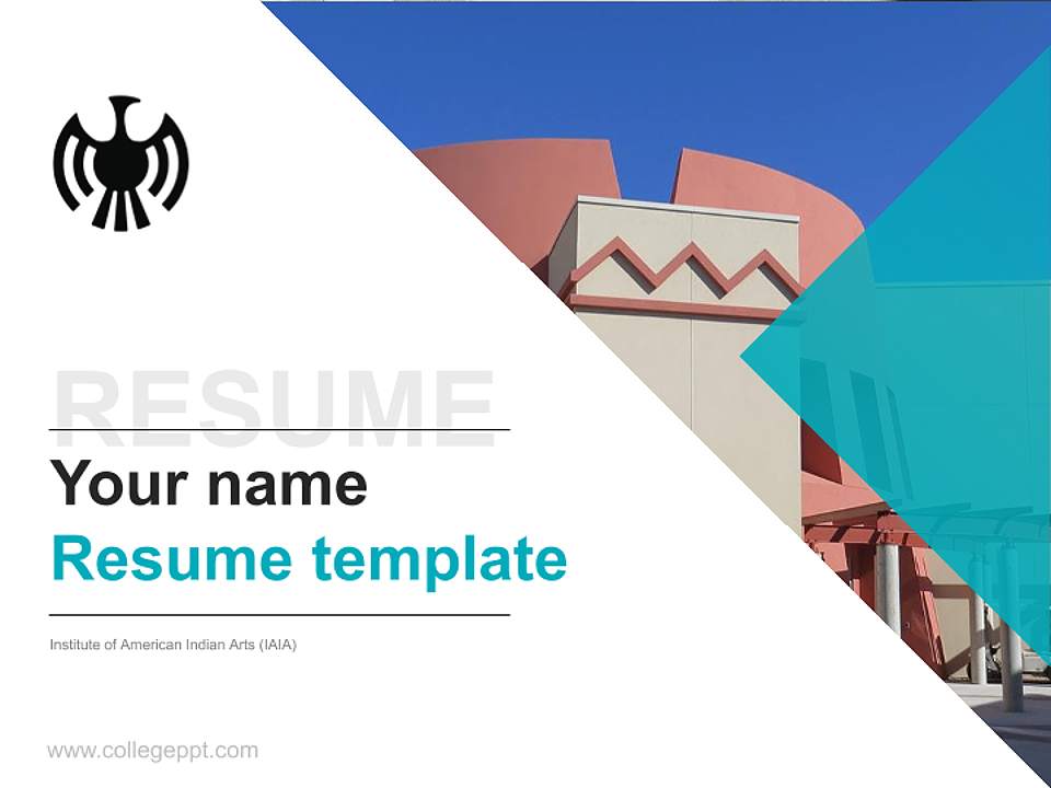 Institute of American Indian Arts (IAIA) Resume PPT Template4:3 ratio PPT effect preview image5
