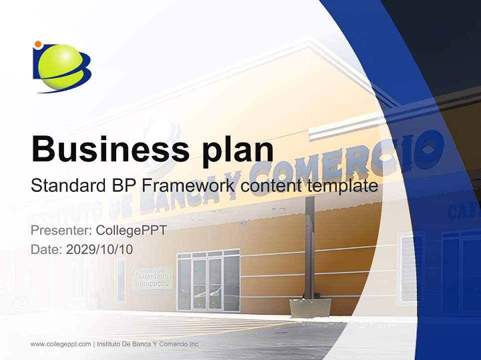 Instituto De Banca Y Comercio Inc Competition/Entrepreneurship Contest PPT Template4:3 ratio PPT effect preview image9