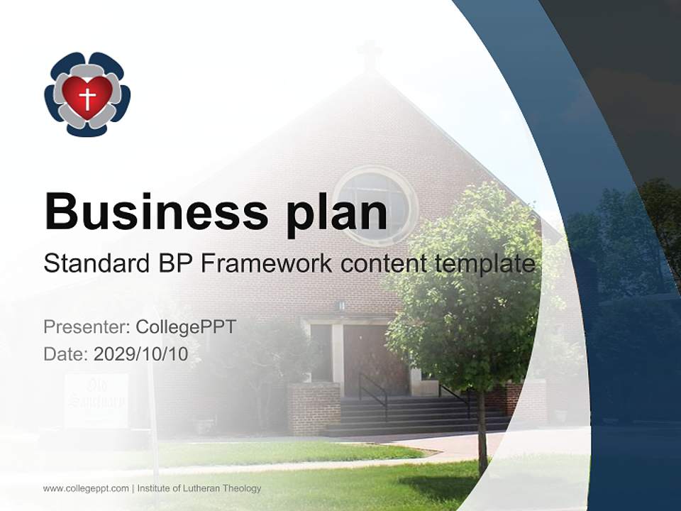 Institute of Lutheran Theology Competition/Entrepreneurship Contest PPT Template4:3 ratio PPT effect preview image9