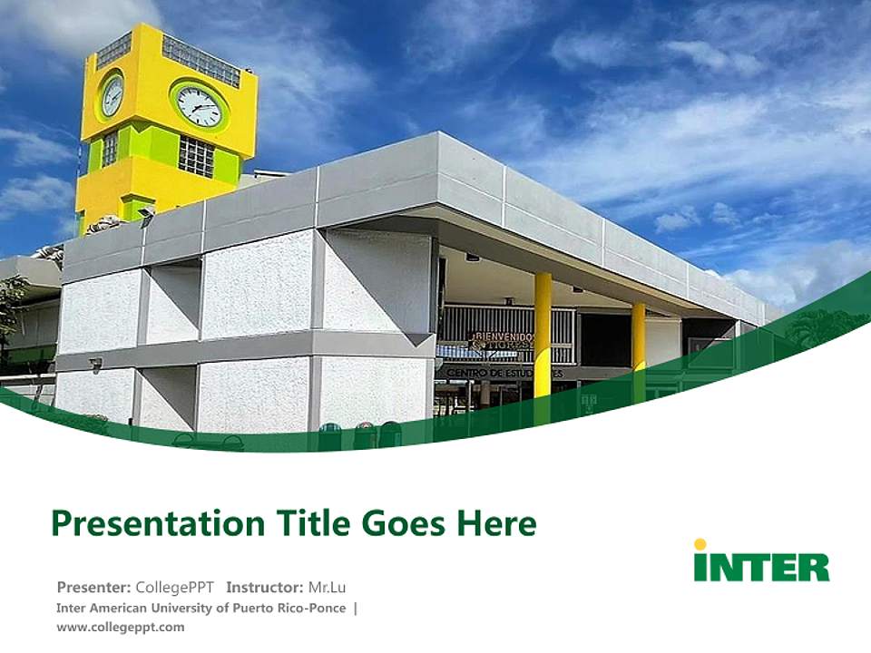 Inter American University of Puerto Rico-Ponce Course/Courseware Creation PPT Template4:3 ratio PPT effect preview image5