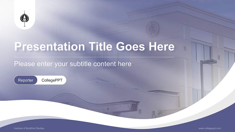 Institute of Buddhist Studies Lecture Sharing and Networking Event PPT Template16:9 ratio PPT effect preview image