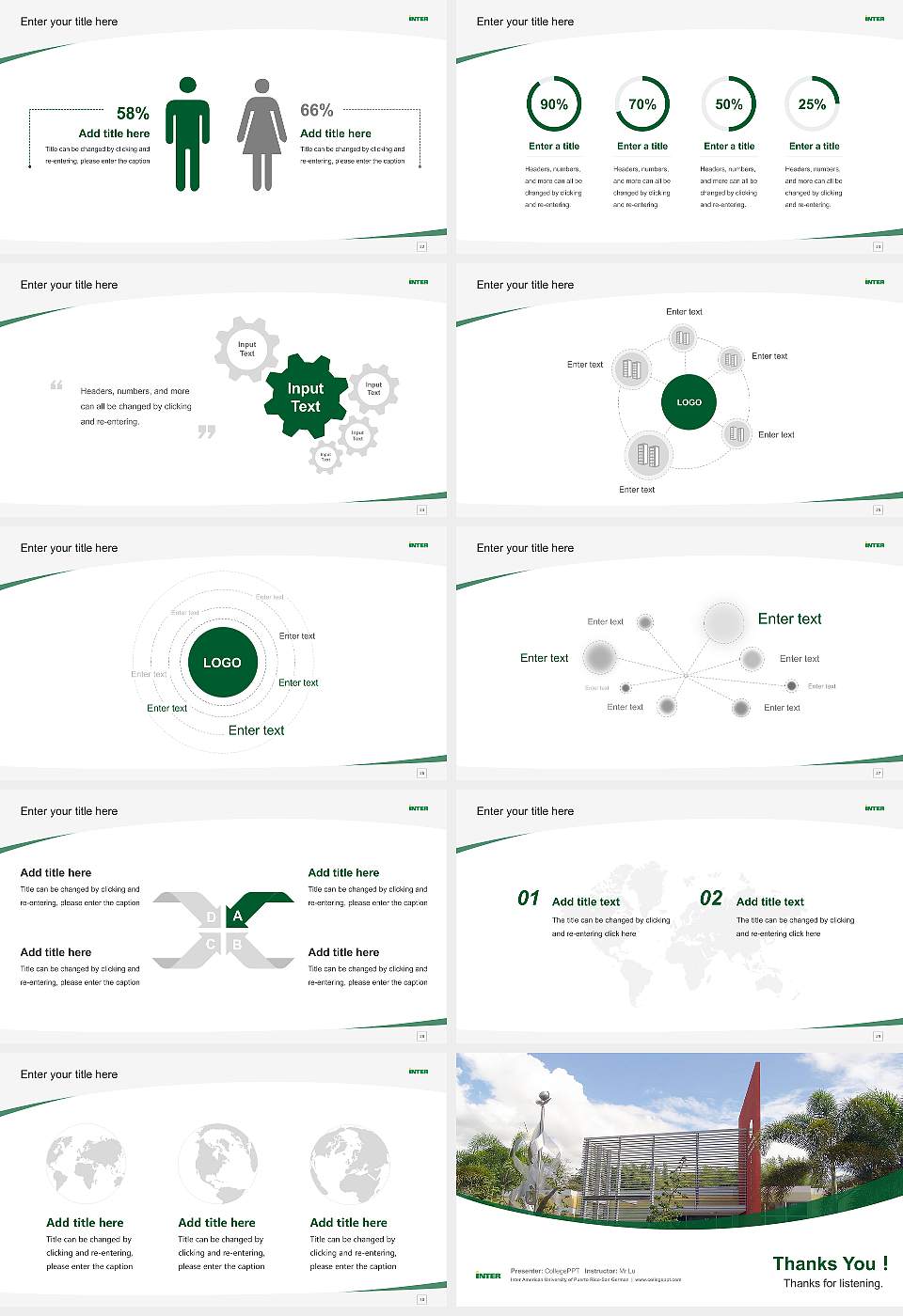 Inter American University of Puerto Rico-San German Course/Courseware Creation PPT Template16:9 ratio PPT effect preview image4