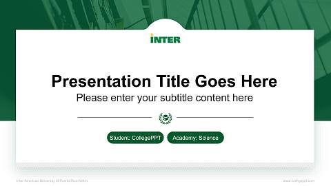 Inter American University of Puerto Rico-Metro National Scholarship Defense PPT Template