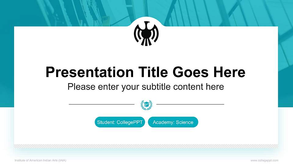 Institute of American Indian Arts (IAIA) National Scholarship Defense PPT Template16:9 ratio PPT effect preview image