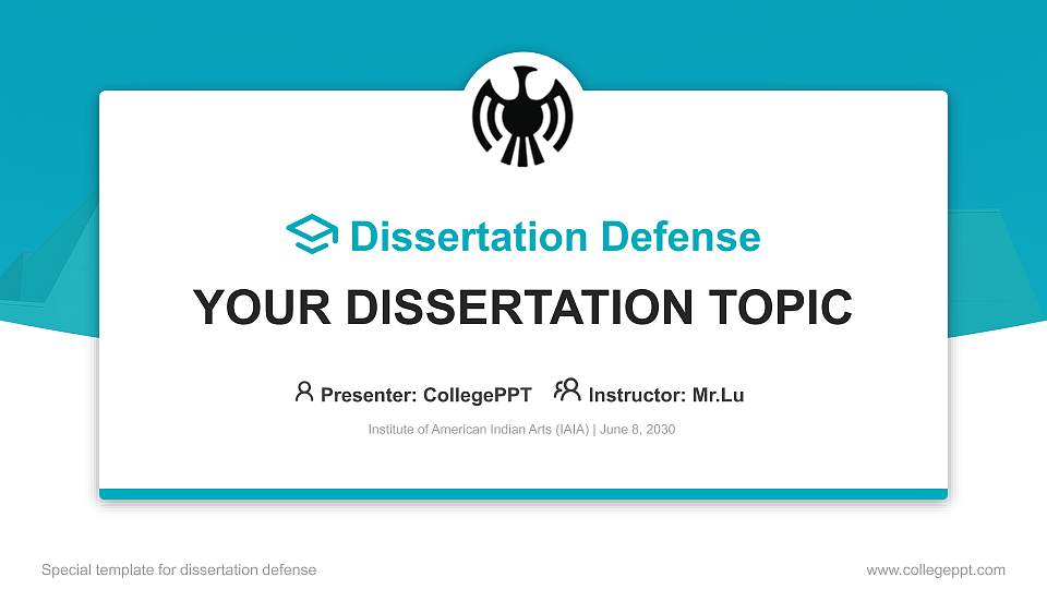 Institute of American Indian Arts (IAIA) Graduation Thesis Defense PPT Template16:9 ratio PPT effect preview image