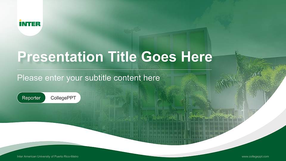 Inter American University of Puerto Rico-Metro Lecture Sharing and Networking Event PPT Template16:9 ratio PPT effect preview image