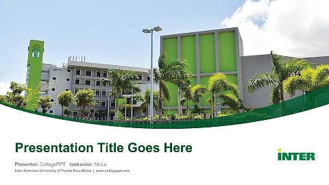 Inter American University of Puerto Rico-Metro Course/Courseware Creation PPT Template