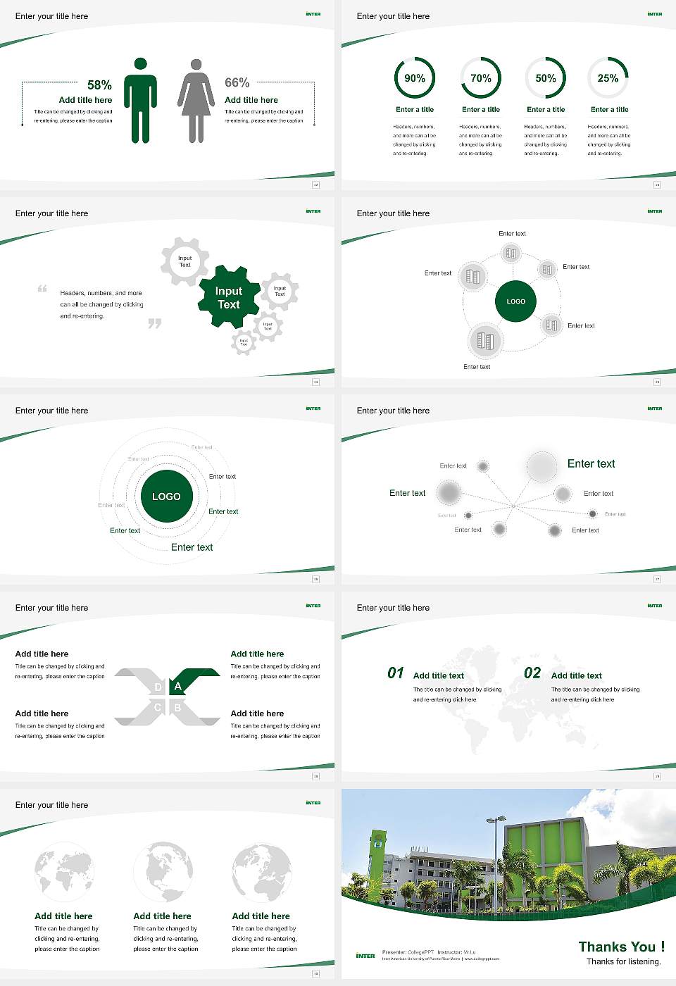 Inter American University of Puerto Rico-Metro Course/Courseware Creation PPT Template16:9 ratio PPT effect preview image4