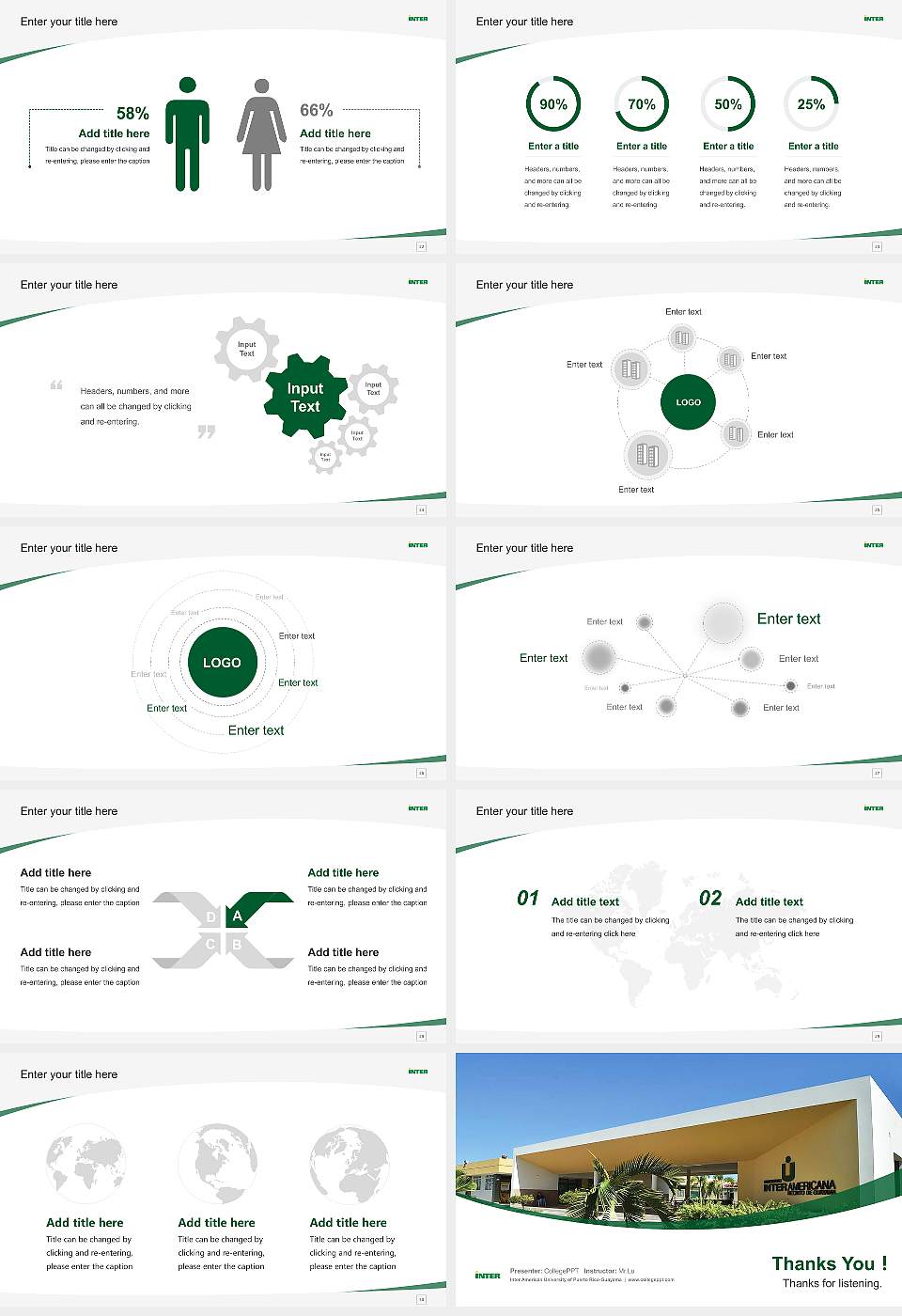 Inter American University of Puerto Rico-Guayama Course/Courseware Creation PPT Template16:9 ratio PPT effect preview image4