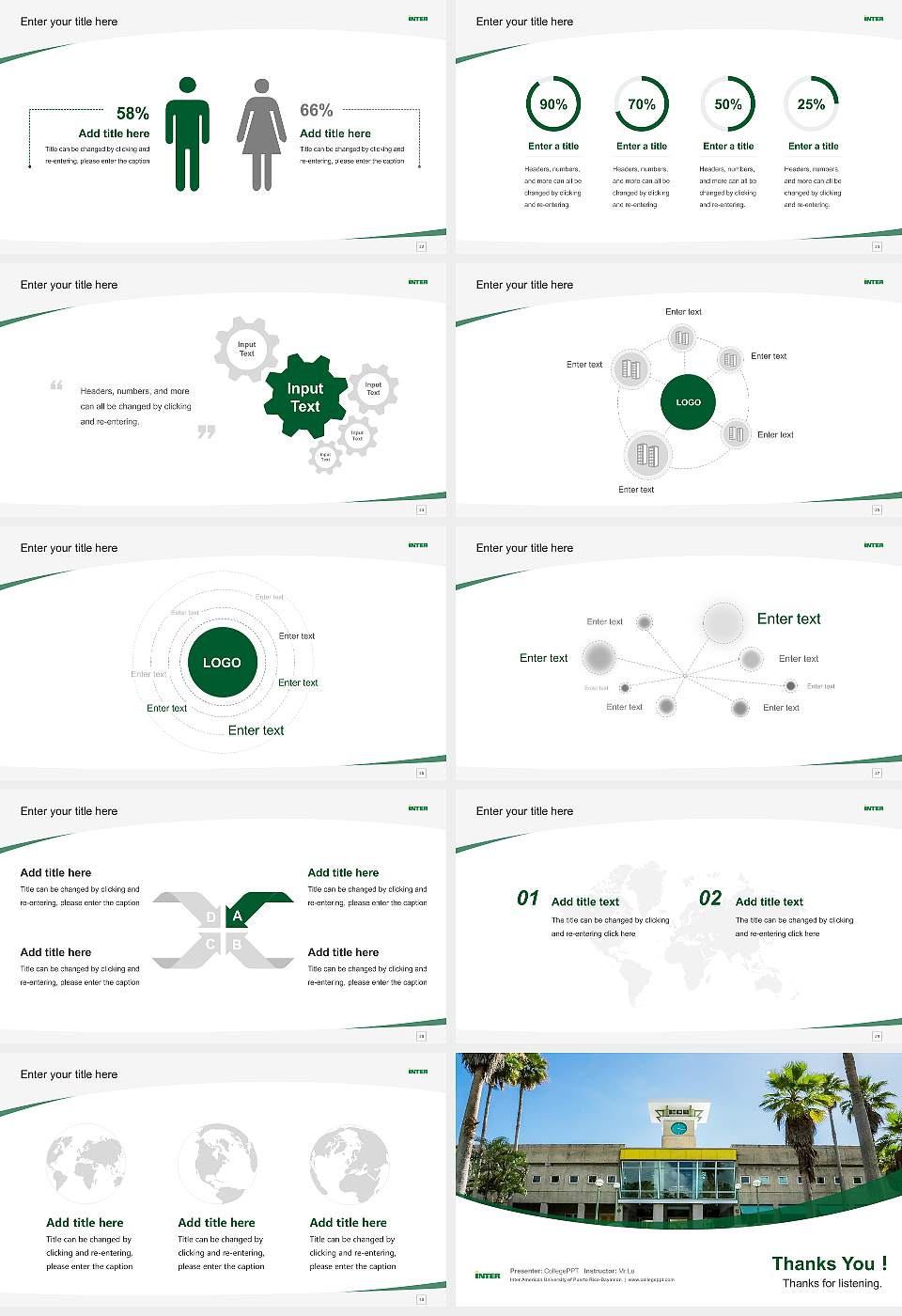 Inter American University of Puerto Rico-Bayamon Course/Courseware Creation PPT Template16:9 ratio PPT effect preview image4