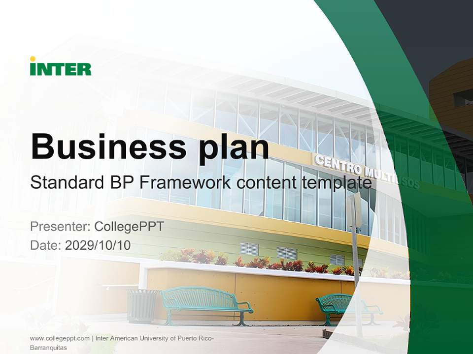 Inter American University of Puerto Rico-Barranquitas Competition/Entrepreneurship Contest PPT Template4:3 ratio PPT effect preview image9