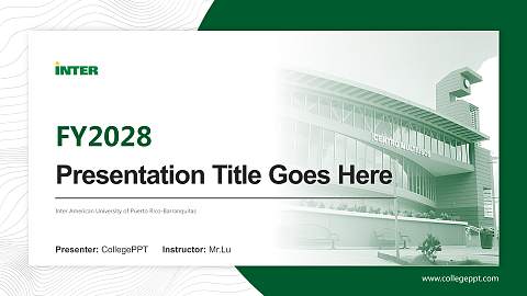Inter American University of Puerto Rico-Barranquitas Academic Presentation/Research Findings Report PPT Template