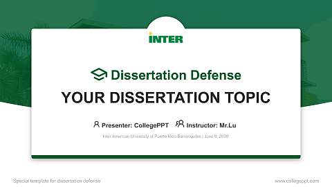 Inter American University of Puerto Rico-Barranquitas Graduation Thesis Defense PPT Template