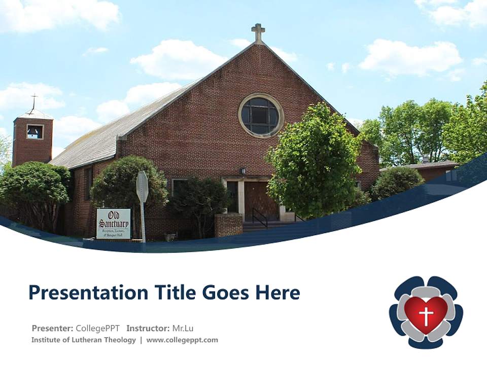 Institute of Lutheran Theology Course/Courseware Creation PPT Template4:3 ratio PPT effect preview image5
