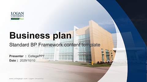 Logan University Competition/Entrepreneurship Contest PPT Template