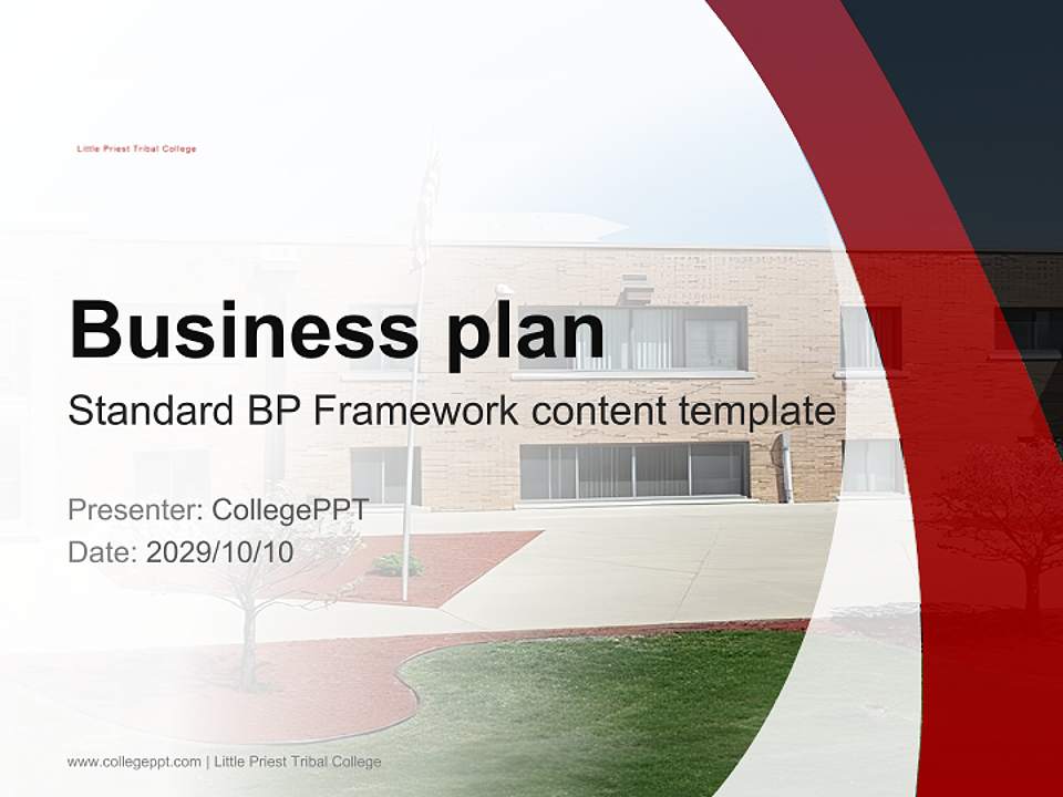 Little Priest Tribal College Competition/Entrepreneurship Contest PPT Template4:3 ratio PPT effect preview image9
