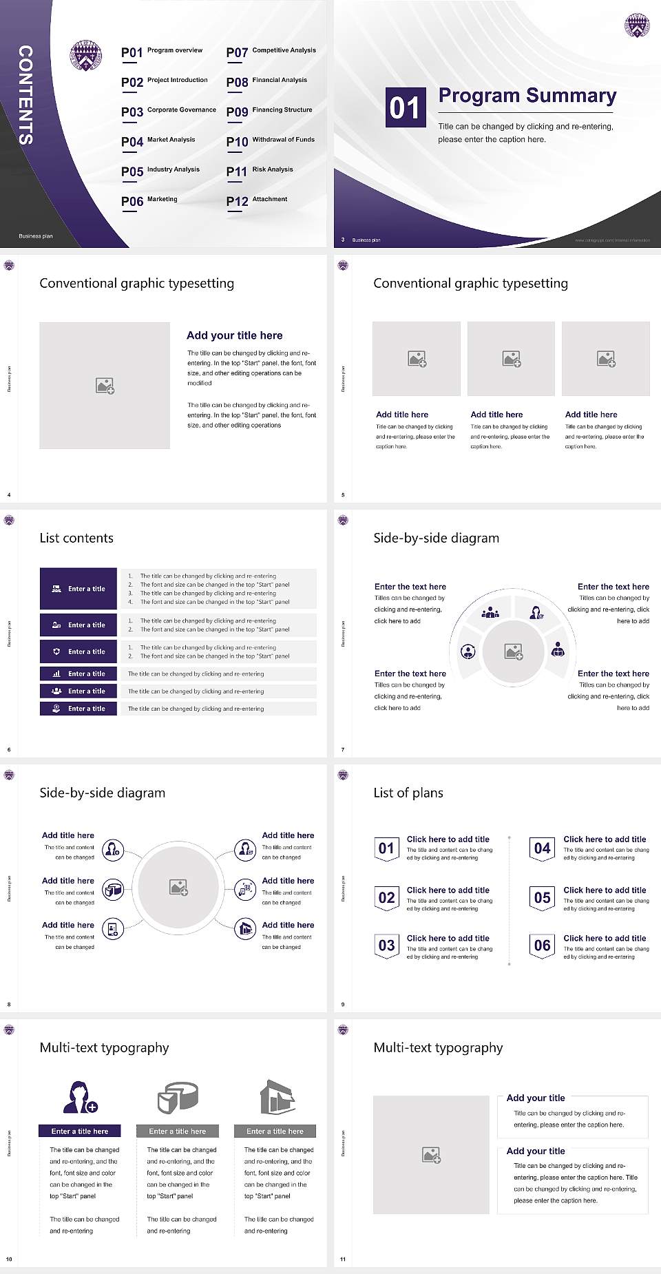 Loras College Competition/Entrepreneurship Contest PPT Template4:3 ratio PPT effect preview image2
