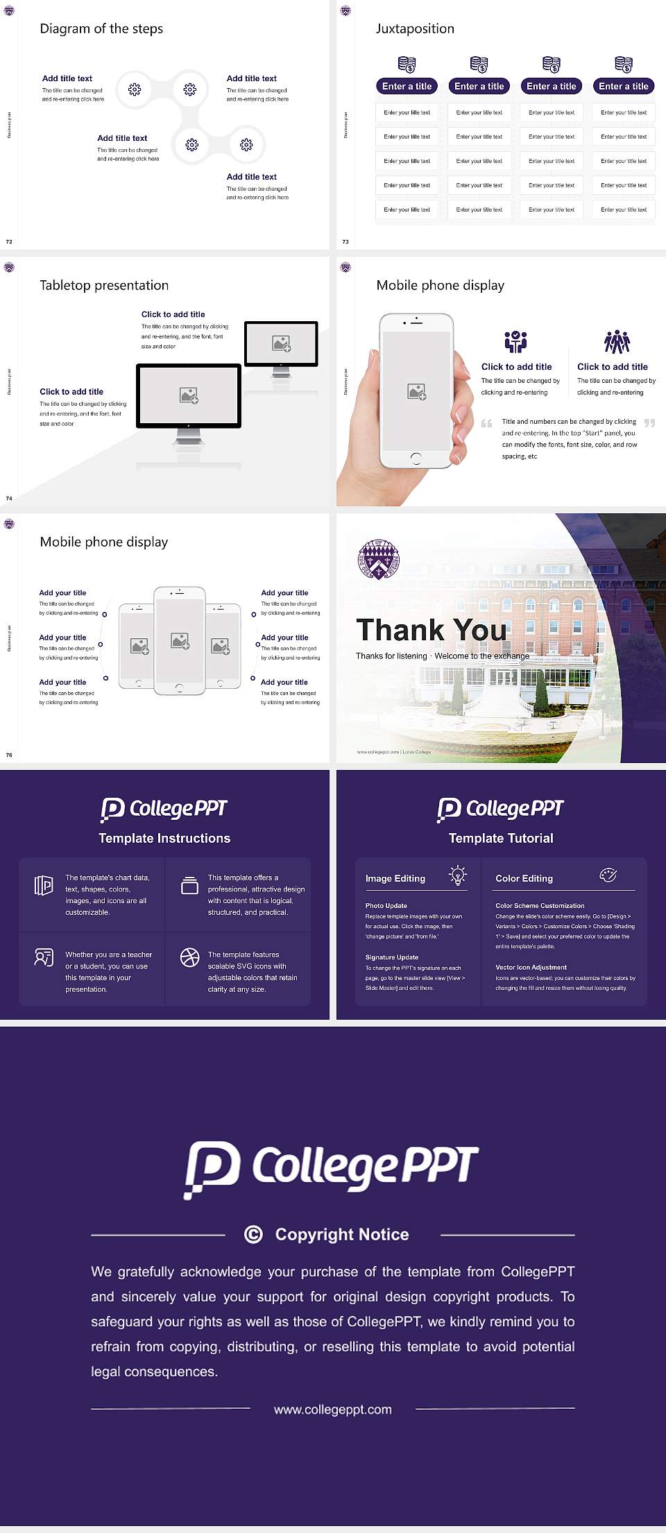 Loras College Competition/Entrepreneurship Contest PPT Template4:3 ratio PPT effect preview image9