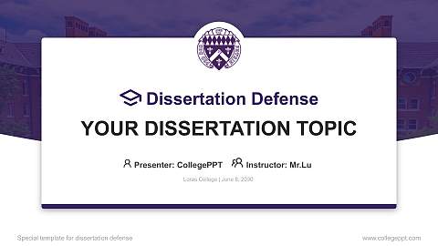 Loras College Graduation Thesis Defense PPT Template